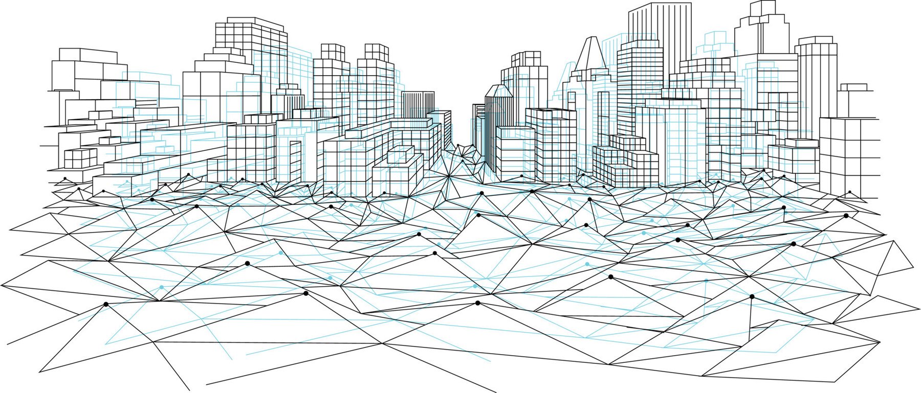 ciudad con edificios en estilo vector ciudad con edificios en estilo vector